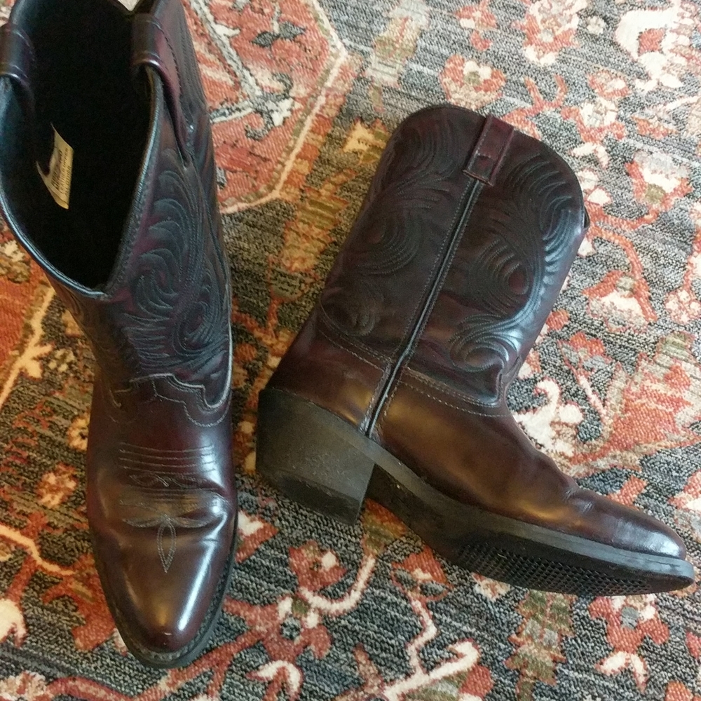 Masterson men's cowboy boots 10D burgundy